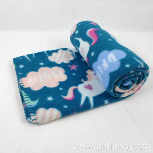 unicorn design fleece sport blanket polar fleece blanket throws